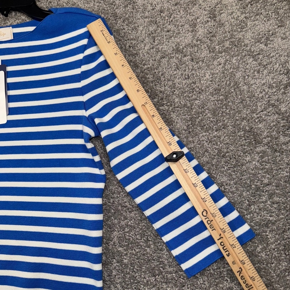 Lilly Pulitzer x Saint James Voissey Stripe Fine Gauge Knit Sweater Sz XXS NEW - Picture 8 of 10